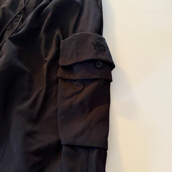 Y-3 by Yohji Yamamoto | Black Wide Leg Cargo Pants Performance Twill | Small - Picture 6 of 9